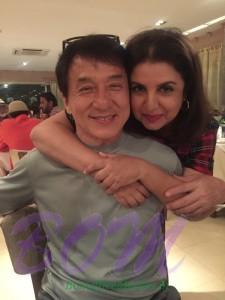 Farah Khan with the legend Jackie Chan