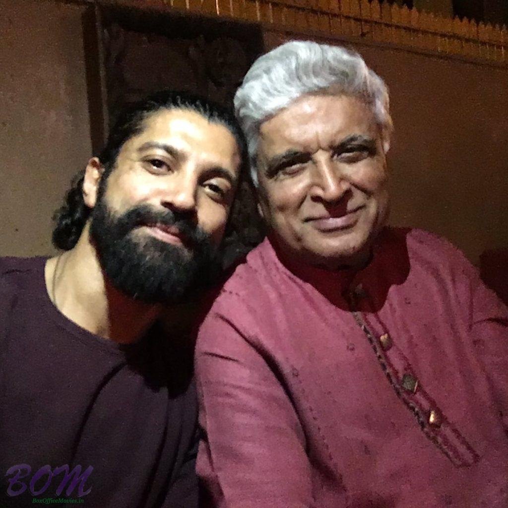 Farhan Akhtar with Father Javed Akhtar