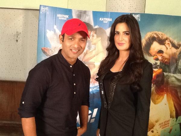 Faridoon Shahryar with gorgeous Katrina Kaif after an interview