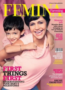 Femina India Cover Girl Mandira Bedi with his MAN