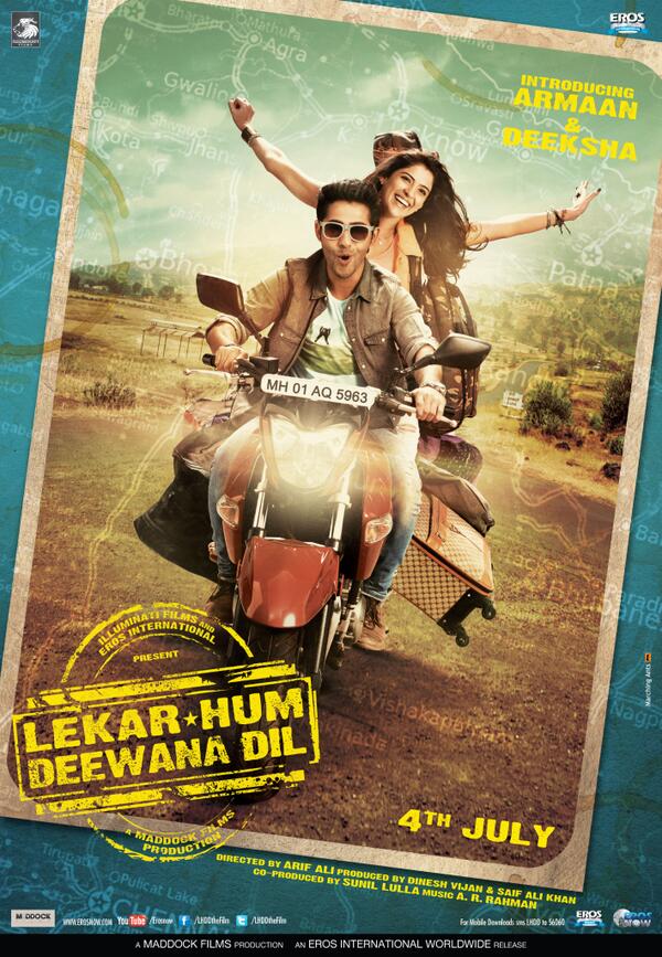 First Look Poster - Lekar Hum Deewana Dil. Starring Armaan Jain and Deeksha Seth.