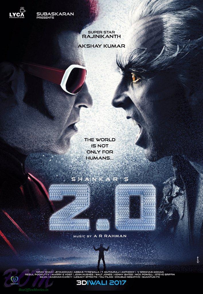 First Poster of upcoming 2.0 movie starring Rajinikanth and Akshay in lead roles