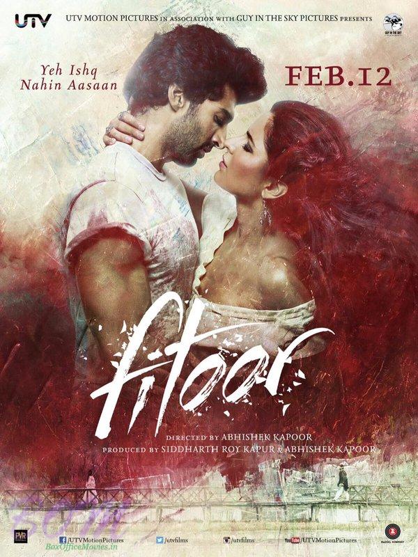 Fitoor movie poster of Aditya and Katrina