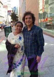 Great Zakir Hussain with legend Asha Bhosle