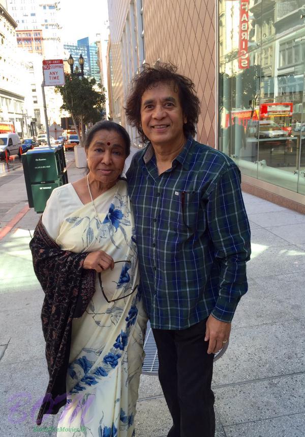 Great Zakir Hussain with legend Asha Bhosle