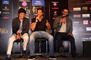 Hrithik Roshan, Shahid Kapoor and Farhan Akhtar address Mumbai media about IIFA Awards, to be held from 23 to 26 April in Tampa Bay, USA