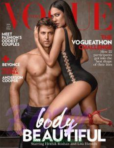 Hrithik Roshan cover boy with Lisa Haydon for Vogue Jan 2017 issue