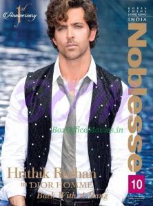 Hrithik Roshan features on the cover of the first anniversary issue of Noblesse India
