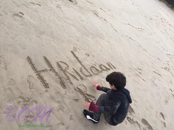 Hrithik Roshan son Hridaan writing his name - love last long