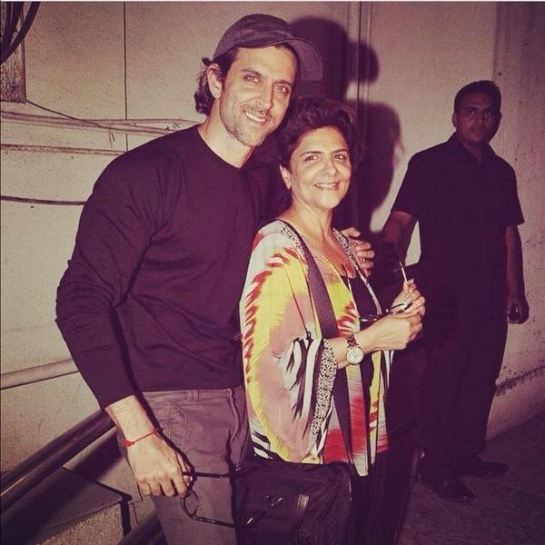 Hrithik Roshan with Mother