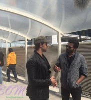Hrithik and Anil discussing wile at Madrid for IIFA 2016
