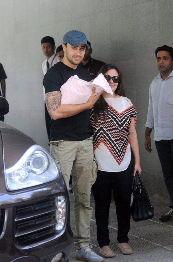 Imran Khan and Avantika with their new born baby girl.