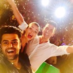 Manish Paul selfie with gorgeous Amy Jackson and handsome Akshay Kumar