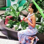 Jacqueline Fernandez tea party in the garden