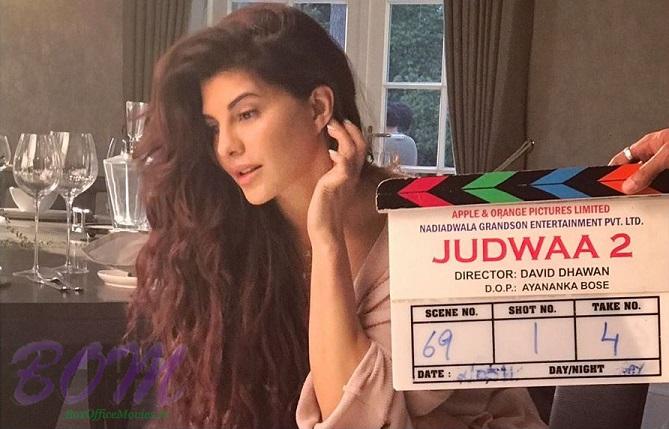 Jacqueline Fernandez with the clipper of JUDWAA 2