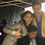 Judwaa 2 director David Dhawan with leading stars Varun and Jacqueline