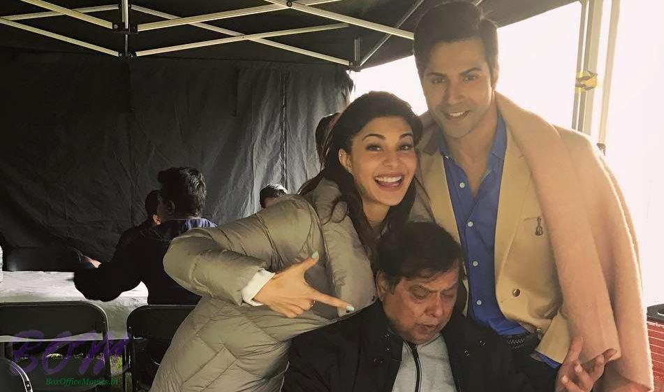 Judwaa 2 director David Dhawan with leading stars Varun and Jacqueline