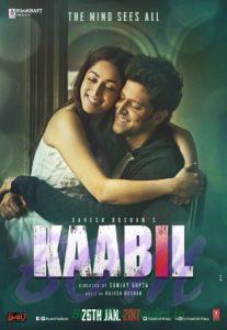 Yami Gautam and Hrithik Roshan starrer Kaabil movie poster