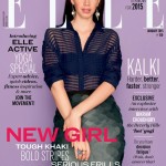 Kalki Koechlin on the cover page of Elle Magazine January 2015 issue