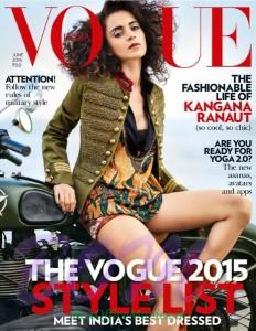 Kangana Ranaut Cover Girl of Vogue India June 2015 issue