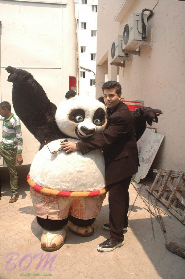 Karan Johar with a Kung Fu Panda