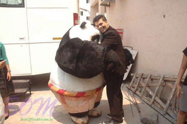 Karan Johar with a Kung Fu Panda