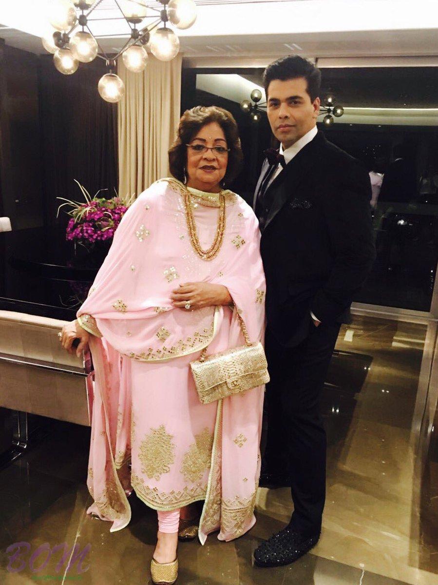 Karan Johar with his mother on Mothers Day 2017