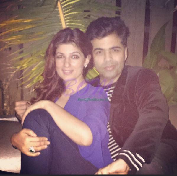 Karan Johar with mrs funny bones Twinkle Khanna