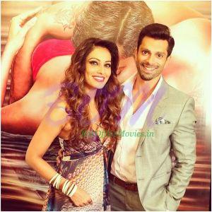 Karan Singh Grover with Bipasha Basu on the launch of his first film trailer