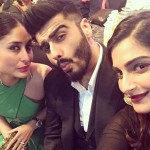 Kareena Kapoor, Arjun Kapoor and Sonam Kapoor Sunday 18 Apr Selfie