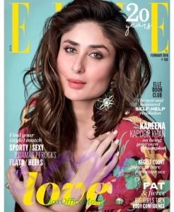 Kareena Kapoor cover page girl for ElleIndia Feb 2016 issue