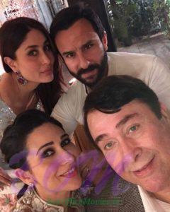Karishma Kapoor Birthday 2017 selfie with Kareena, Saif and Randheer Kapoor