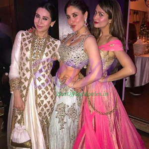 Karishma, Kareena and Amrita Arora on Soha's wedding reception