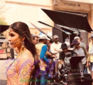 Katrina Kaif classical look while shooting for ZERO the film in Mumbai City