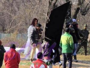 Katrina Kaif while shooting for Fitoor