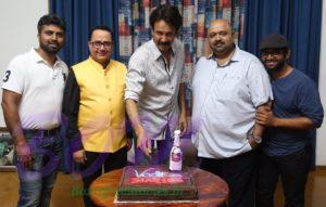 Kay Kay Menon cutting cake on the completion of Vodka Diaries movie