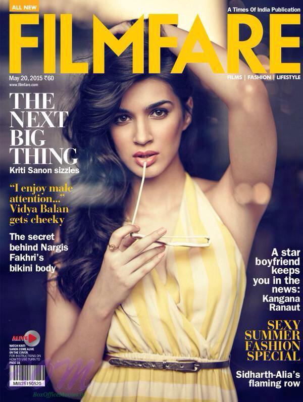 Kriti Sanon Cover Girl for Filmfare Magazine May 20, 2015 Issue