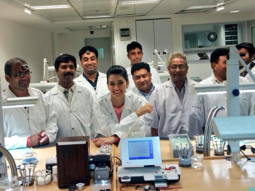 Kriti Sanon shared the picture with words 'It was great visiting the Tissot office yesterday. Saw how they repair watches in their Dust free Lab. Simply wow