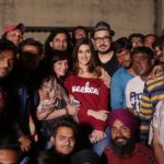 Kriti Sanon with the team on Arjun Patiala 1st schedule wrap