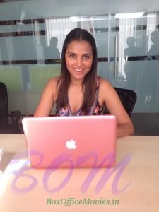 Lara Dutta while having a live chat recently for Singh Is Bliing