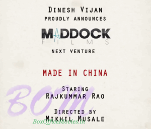 Rajkummar Rao starrer Made in China film to be directed by Mikhil Musale.