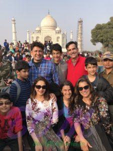 Madhuri Dixit Nene and family while traveling around in India during Christmas 2016