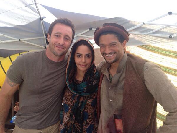 Mallika Sherawat ‏is now days Shooting for Hawaii Five O wt costars Alex Loughlin and Mido Hamada