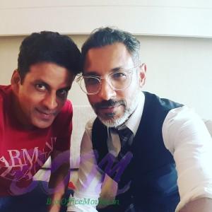 Manoj Bajpayee selfie with friend Shantanu Nikhil
