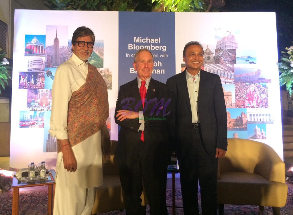 Mike Bloomberg, Amitabh Bachchan and Anil Ambani together