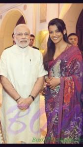 Mugdha Godse with respected Prime Minister Narendra Modi Ji