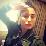 Nargis Fakhri Salute Selfie