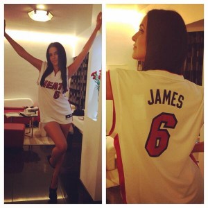 Neha Dhupia in king james jersey