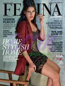Neha Dhupia on the cover page of Femina India Magazine 15 December 2014 issue