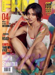 Neha Sharma Cover Girl Sep 2016 for FHM India Magazine